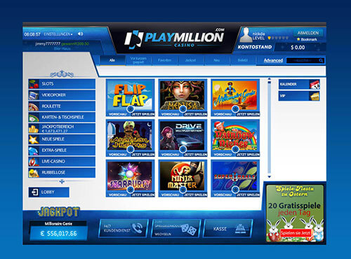 Playmillion Spiele