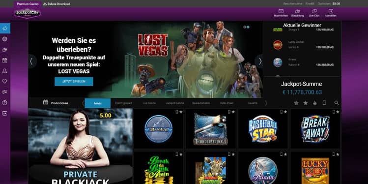 Jackpot City Casino Spiele